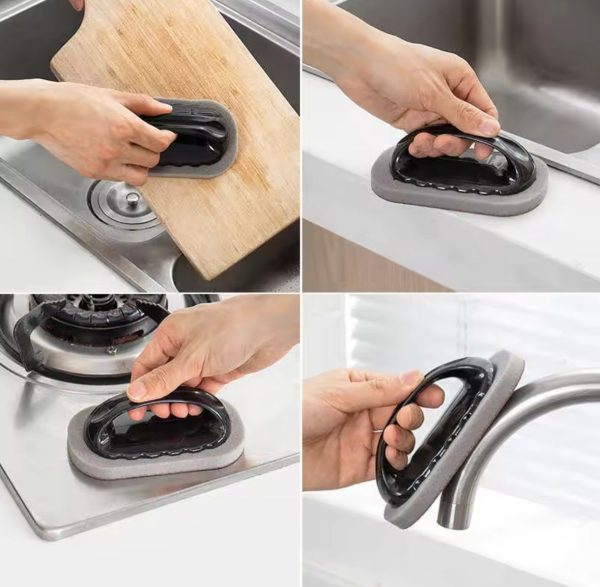 🧽 Cepillo Removedor de Grasa y Óxido | Limpieza Profunda para Ollas y Cocina