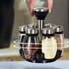 🧂 Especiero Giratorio 360° con 6 Frascos de Vidrio | Orden y Estilo para tu Cocina