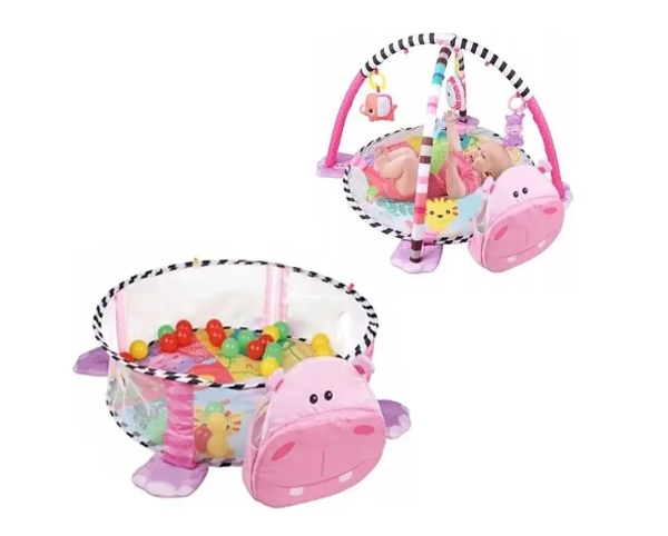 Gimnasio Corral Piscina Pelotas Nina2 👶 Gimnasio y Corral para Bebé 3 en 1 + 30 Pelotas | Juego y Estimulación 🧸🌈