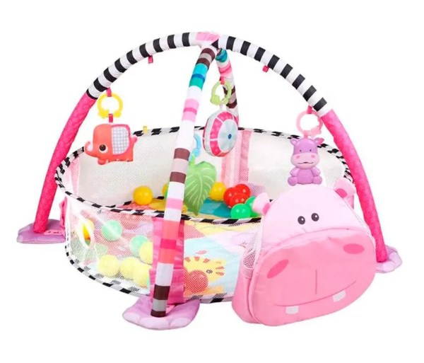 Gimnasio Corral Piscina Pelotas Nina5 👶 Gimnasio y Corral para Bebé 3 en 1 + 30 Pelotas | Juego y Estimulación 🧸🌈