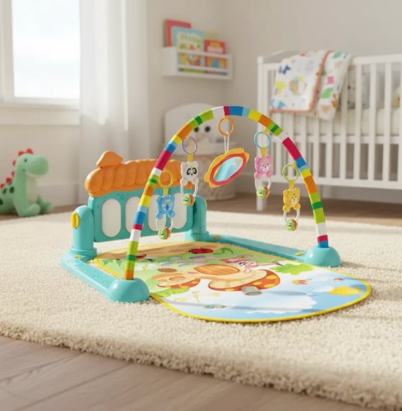 Gimnasio Piano Dinosaurio Bebe2 🎹 Gimnasio Piano Dinosaurio Huanger para Bebé | Luces, Sonidos y Juegos 🦕👶