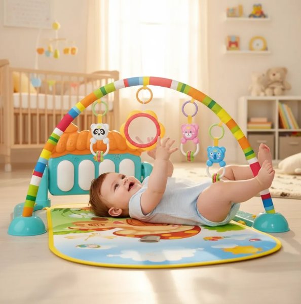 Gimnasio Piano Dinosaurio Bebe3 🎹 Gimnasio Piano Dinosaurio Huanger para Bebé | Luces, Sonidos y Juegos 🦕👶