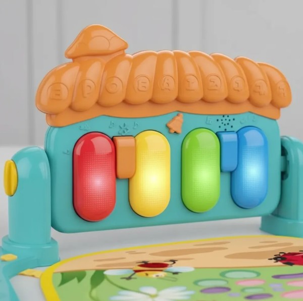 Gimnasio Piano Dinosaurio Bebe4 🎹 Gimnasio Piano Dinosaurio Huanger para Bebé | Luces, Sonidos y Juegos 🦕👶
