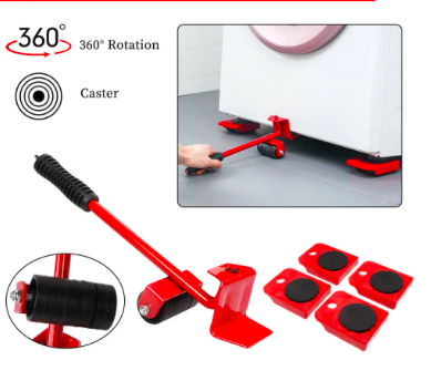 Juego De 5 Piezas Para Mudanza3 🛋️ Kit Movedor de Muebles 5 Piezas con Elevador y Ruedas