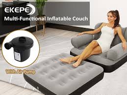 Sofa Cama Inflable Multifuncional2 🛋️ Sofá Cama Inflable 5 en 1 | Sofá, Cama y Sillón Reclinable Portátil ✨