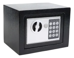 Caja Fuerte Pequena Digital3 🔐 Caja Fuerte Digital Compacta con Teclado y Llaves – Para Hogar y Oficina