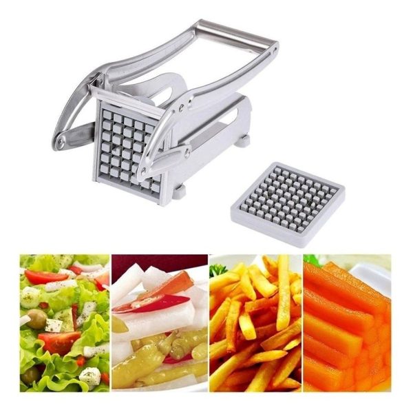 Cortador De Papas Fritas Picador De Pa 1 🍟 Cortador Manual de Papas en Acero Inoxidable con Cuchillas Intercambiables