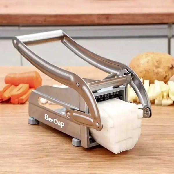 Cortador De Papas Fritas Picador De Pa 3 🍟 Cortador Manual de Papas en Acero Inoxidable con Cuchillas Intercambiables