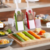 Cortador De Verduras Vertical3 🥕 Cortador Vertical de Verduras Multifunción – Mandolina Segura con Grosor Ajustable
