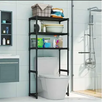 Estante De Bano Y Lavadora2 🧺 Estante Organizador 3 Niveles para Lavadora y Baño