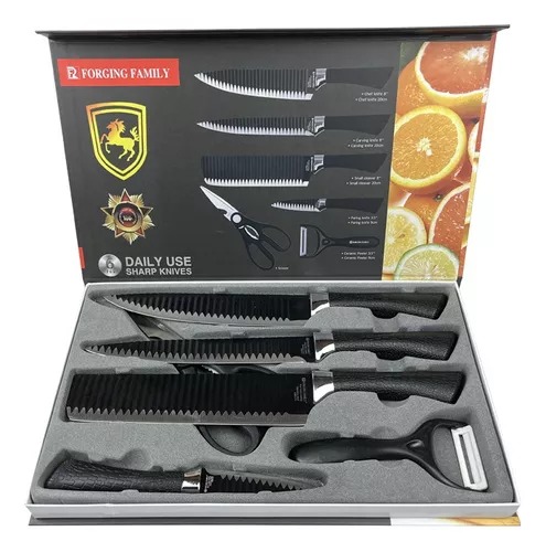 Juego De 6 Piezas De Cuchillo1 🔪 Set de Cuchillos de Cocina 6 Piezas – Corte, Precisión y Versatilidad