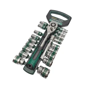 Juego De Copas Y Llave Rachet2 🔧 Juego de Copas y Llave Rachet 20 Piezas – Kit Mecánico 1/2"