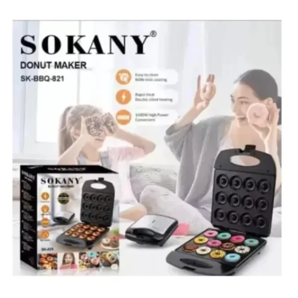 Maquina De Donas X121 🍩 Máquina para Hacer Mini Donas x12 Sokany SK-821