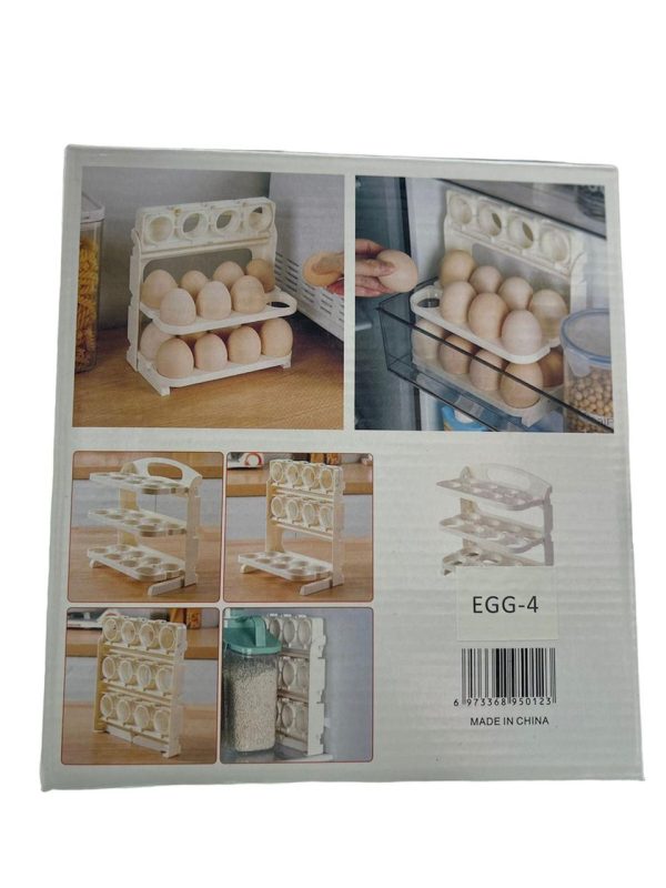 Organizador De Huevos 3 Niveles Plegable2 🥚 Organizador de Huevos Plegable de 3 Niveles – Capacidad para 21 Huevos