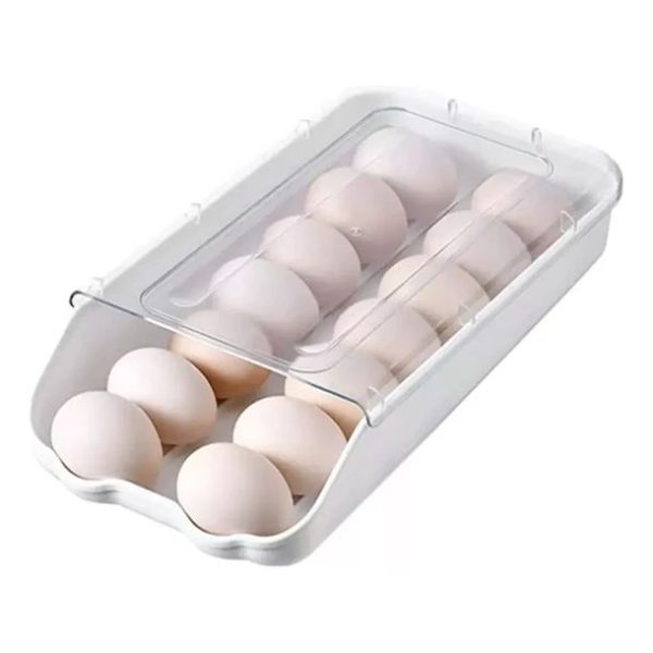 Organizador Huevos Deslizante Con Tapa2 🥚 Organizador de Huevos Deslizante con Tapa – Orden y Fácil Acceso en tu Nevera