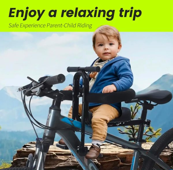 Silla Delantera Bicicleta Para Nino1 🚲 Silla Delantera para Bicicleta Infantil con Manubrio y Reposapiés